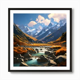 Arthurs Pass National Park New Zealand Art Print