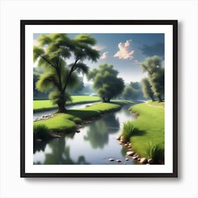 River In The Grass 8 Art Print