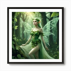 Fairy In The Forest Art Print