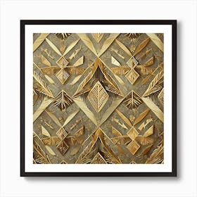 Firefly Beautiful Modern Abstract Detailed Native American Tribal Pattern And Symbols With Uniformed (3) 1 Art Print