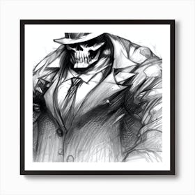 Skeleton In A Suit 4 Art Print