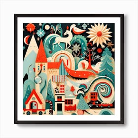 Christmas Village 22 Art Print