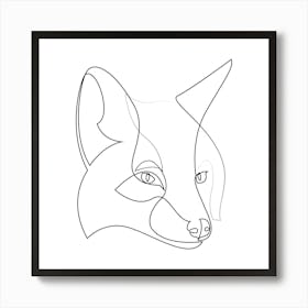 Linear Fox Art Print