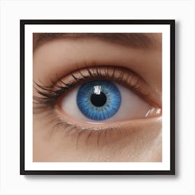 Close Up Of A Blue Eye Art Print