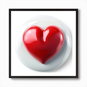 Heart Icon Isolated On White Art Print