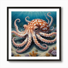 Mimic Octopus Illustration Art Print 1 Art Print