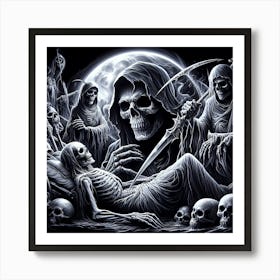 Skeletons In The Grave Art Print