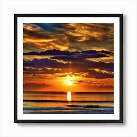 Sunset On The Beach 225 Art Print