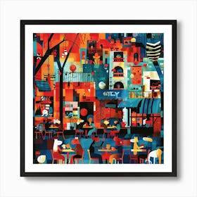 Night In The City 13 Art Print