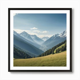 Alpine Landscape Art Print