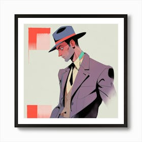 Man with a hat 1 Art Print