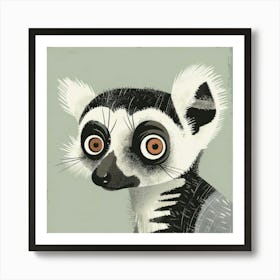 Ring Tailed Lemur Art Print