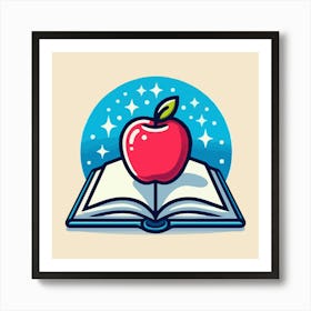 Books Design Collection Cartoon Reading Book Book Collection (10) Art Print