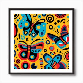 Colorful Butterflies 6 Art Print