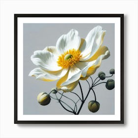 White jasmine Flower Art Print