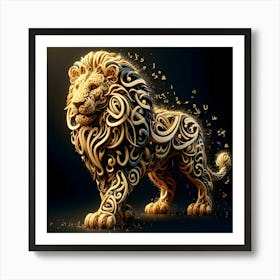 Golden Lion 6 Art Print