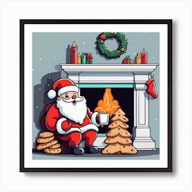 Christmas Santa 19 Art Print