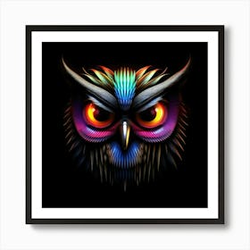 Colorful Owl Art Print