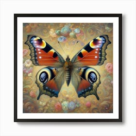 Peacock Butterfly 2 Art Print