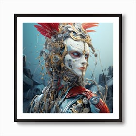 Robot Woman Art Print