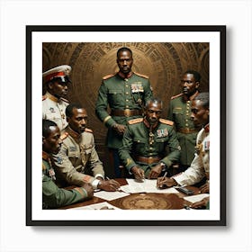 Group Of Men In Uniform Art Print