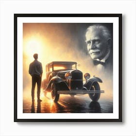 Old Man And The Car Art Print