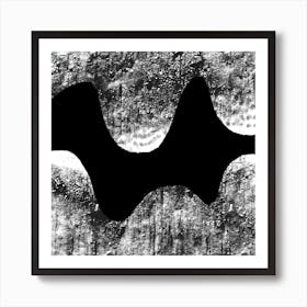 Grunge Style Black And White Painting 2 Art Print