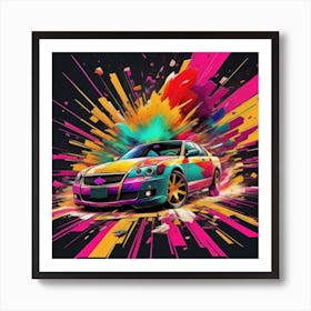 Color Explosion 1, an abstract AI art piece that bursts with vibrant hues and creates an uplifting atmosphere. Generated with AI,Art style_GTA,CFG Scale_3.0,Step Scale_50 Art Print