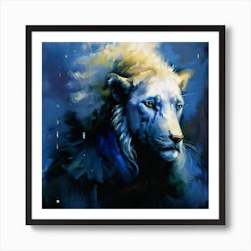 White Lion Art Print