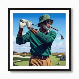 Martin Downs Golf Cart Art Print