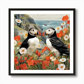 Bird In Nature Puffin 1 Art Print