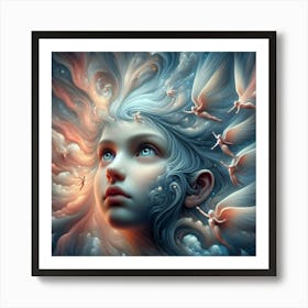 Angels In The Sky 2 Art Print