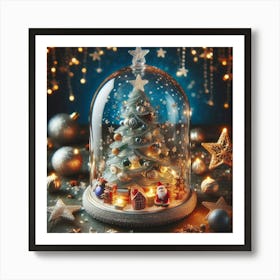 Christmas Tree Under A Glass Dome Art Print