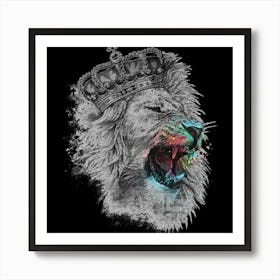 Lion With Crown Poster