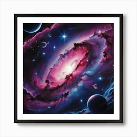 Galaxy Painting Art Print