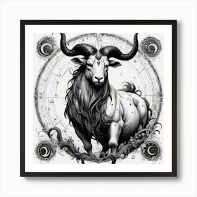 Zodiac Goat Capricorn Art Print