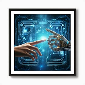 Artificial Intelligence And Robotics Art Print