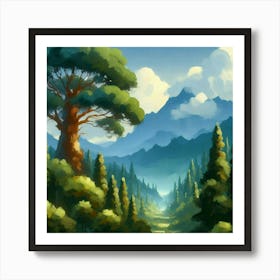 Landscape Painting 5 Art Print