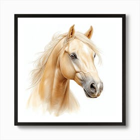 Palomino Horse Portrait 1 Art Print