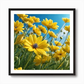 Yellow Daisies 7 Art Print