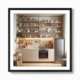 Small kitchen design idea Art Print