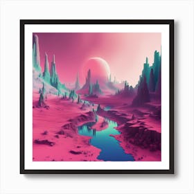 Pink Nebula Art Print