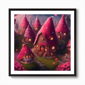 Fairy Village Art Print