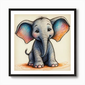 Little Elephant 2 Art Print