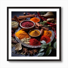 Indian Spices Art Print