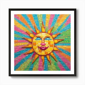 Mosaic Sun Art Print