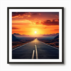 Road To The Sunset Art Print