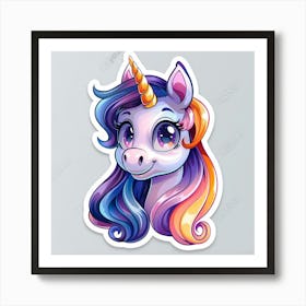 Unicorn Sticker 142 Art Print