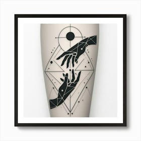 Geometric Hand Tattoo Art Print