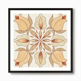 Vintage Peach Tulip Art Print